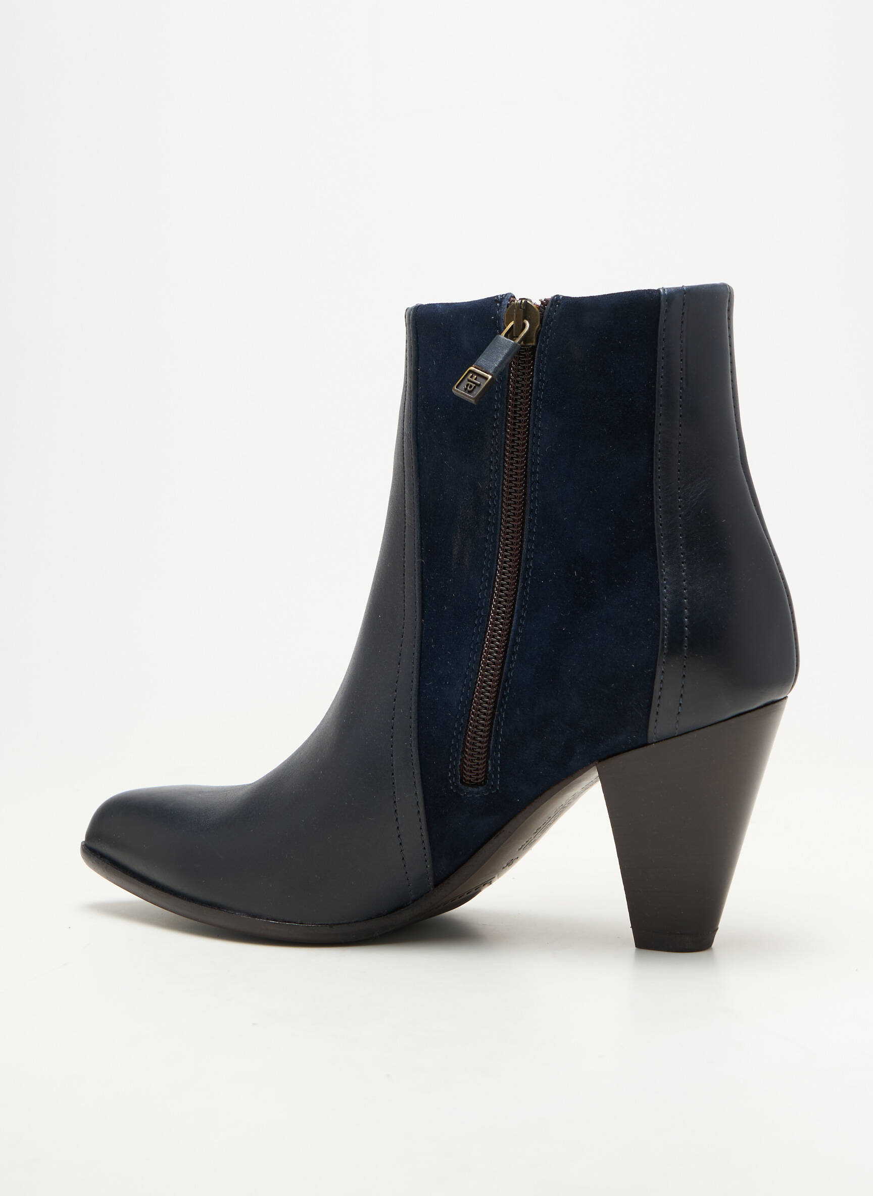 Botine/ghete material neted toc de 7 la 9 cm albastru ALBERTO FERMANI femeie