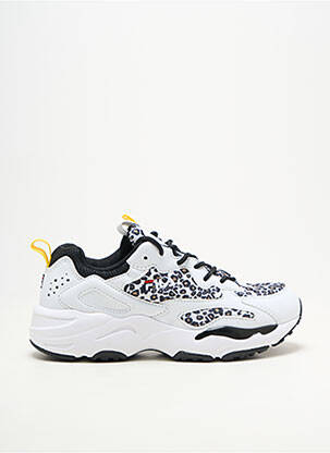 Adidași material neted toc plat până la 3 cm alb FILA femeie