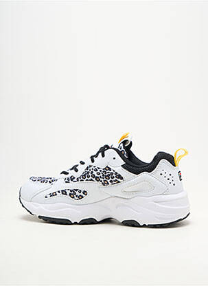 Adidași material neted toc plat până la 3 cm alb FILA femeie