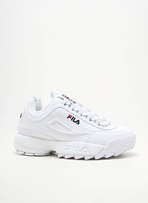 Adidași țesătură satinată alb FILA unisex