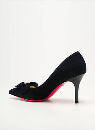 Pantofi cu toc talpă exterioară din piele toc de 7 la 9 cm negru LUCIANO PADOVAN femeie