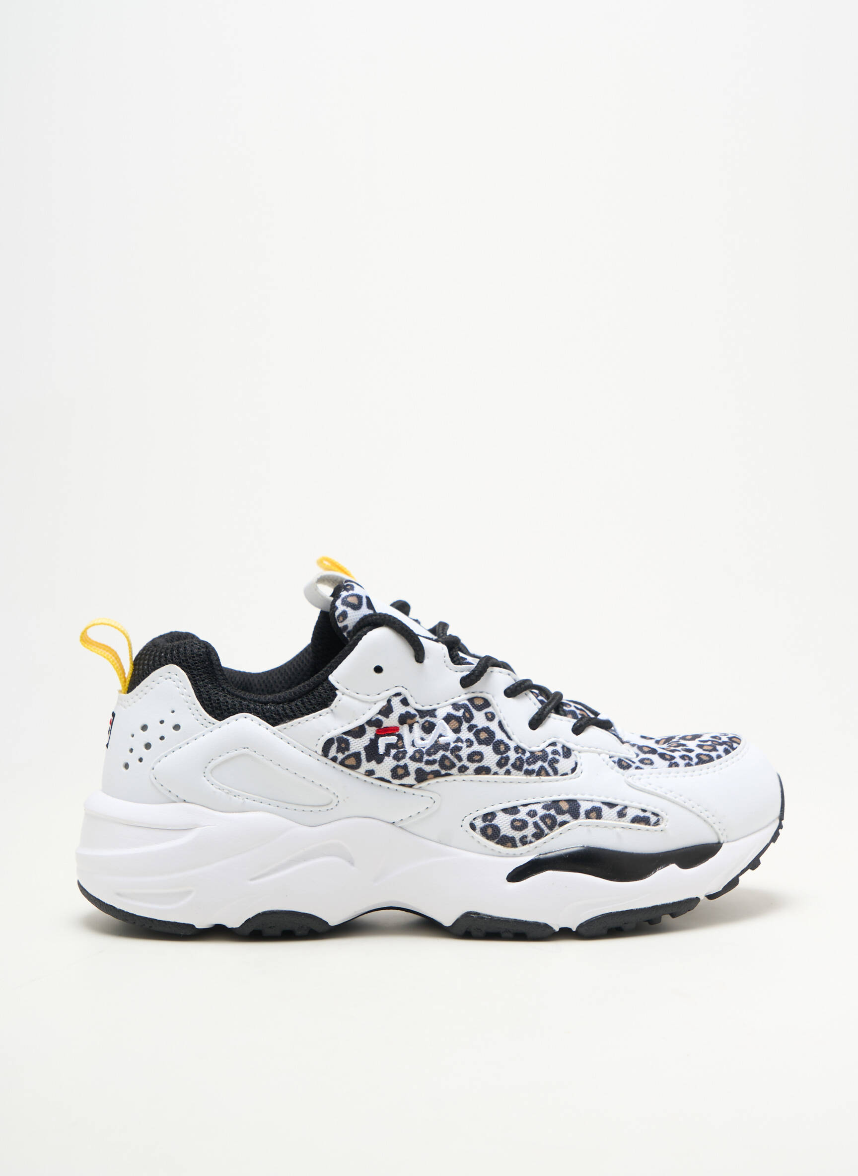 Adidași material neted toc plat până la 3 cm alb FILA femeie