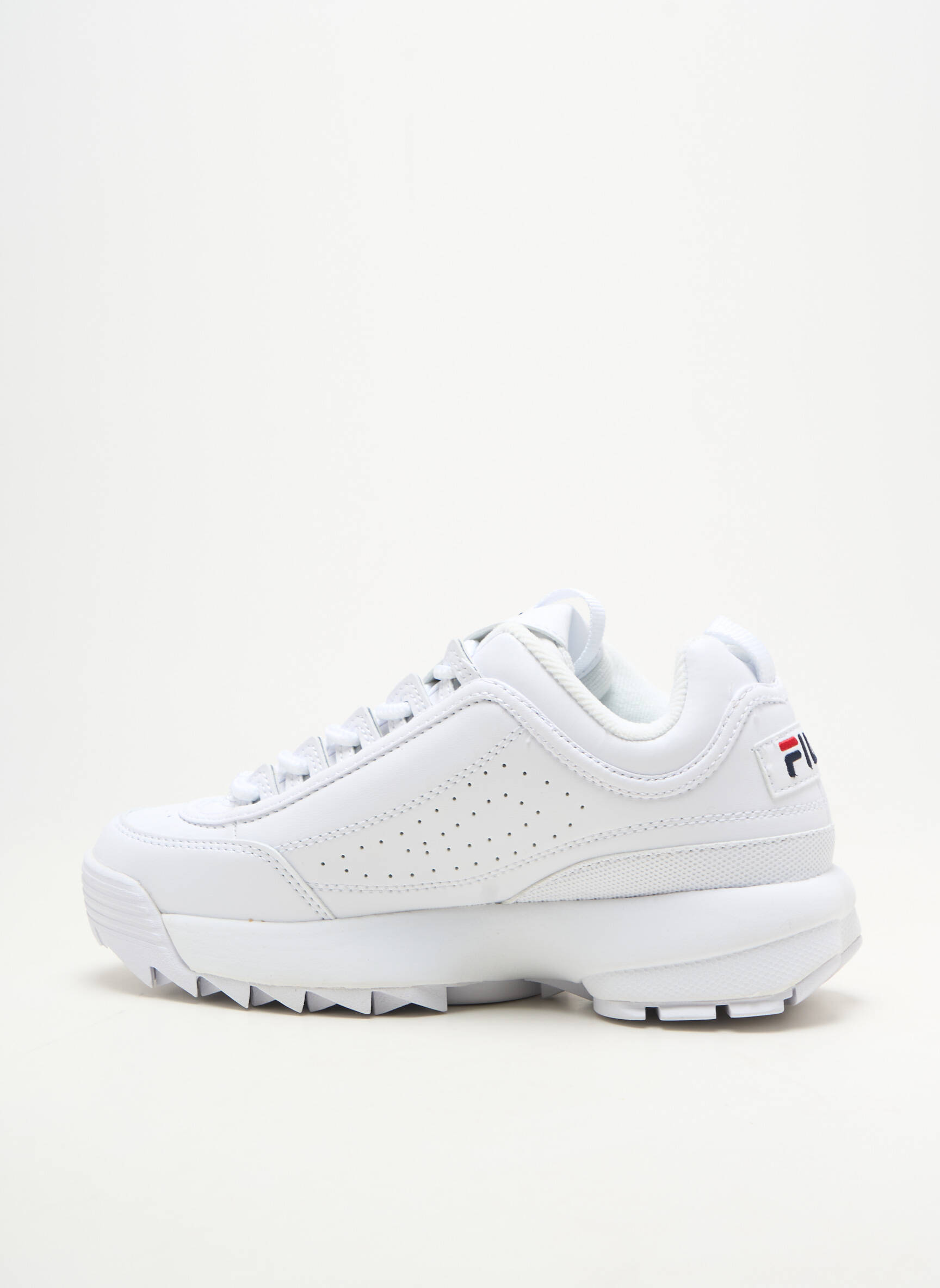 Adidași țesătură satinată alb FILA unisex