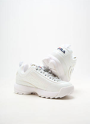 Adidași material neted toc plat până la 3 cm alb FILA femeie