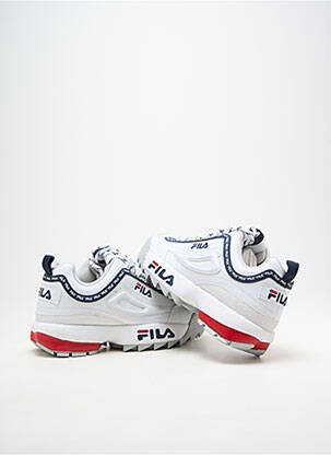 Adidași material neted toc plat până la 3 cm alb FILA femeie