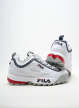 Adidași material neted toc plat până la 3 cm alb FILA femeie