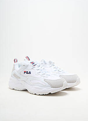 Adidași vârf rotund toc plat până la 3 cm alb FILA femeie
