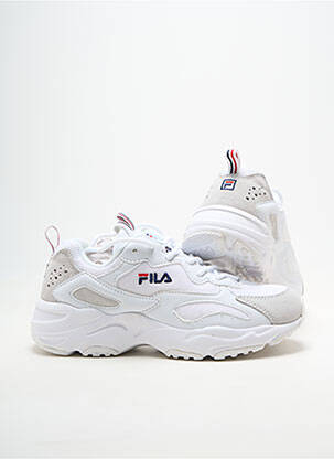Adidași vârf rotund toc plat până la 3 cm alb FILA femeie