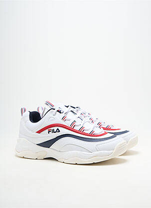 Adidași vârf rotund toc plat până la 3 cm alb FILA femeie