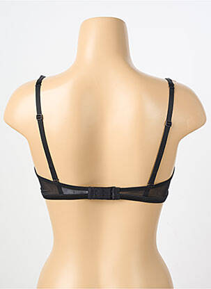 Sutien efect material satinat sutien balconet cu decolteu înalt negru SIMONE PERELE femeie