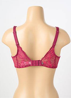 Sutien efect material satinat sutien balconet cu decolteu înalt violet SIMONE PERELE femeie