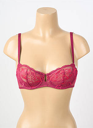 Sutien efect material satinat sutien balconet cu decolteu înalt violet SIMONE PERELE femeie