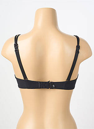 Sutien efect material satinat sutien balconet cu decolteu înalt negru SIMONE PERELE femeie
