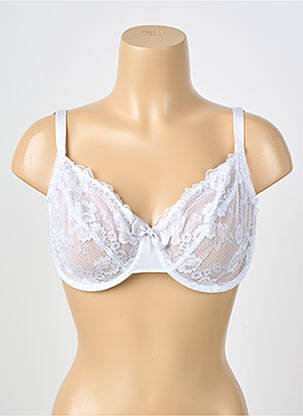 Sutien efect material satinat alb PASSIONATA femeie