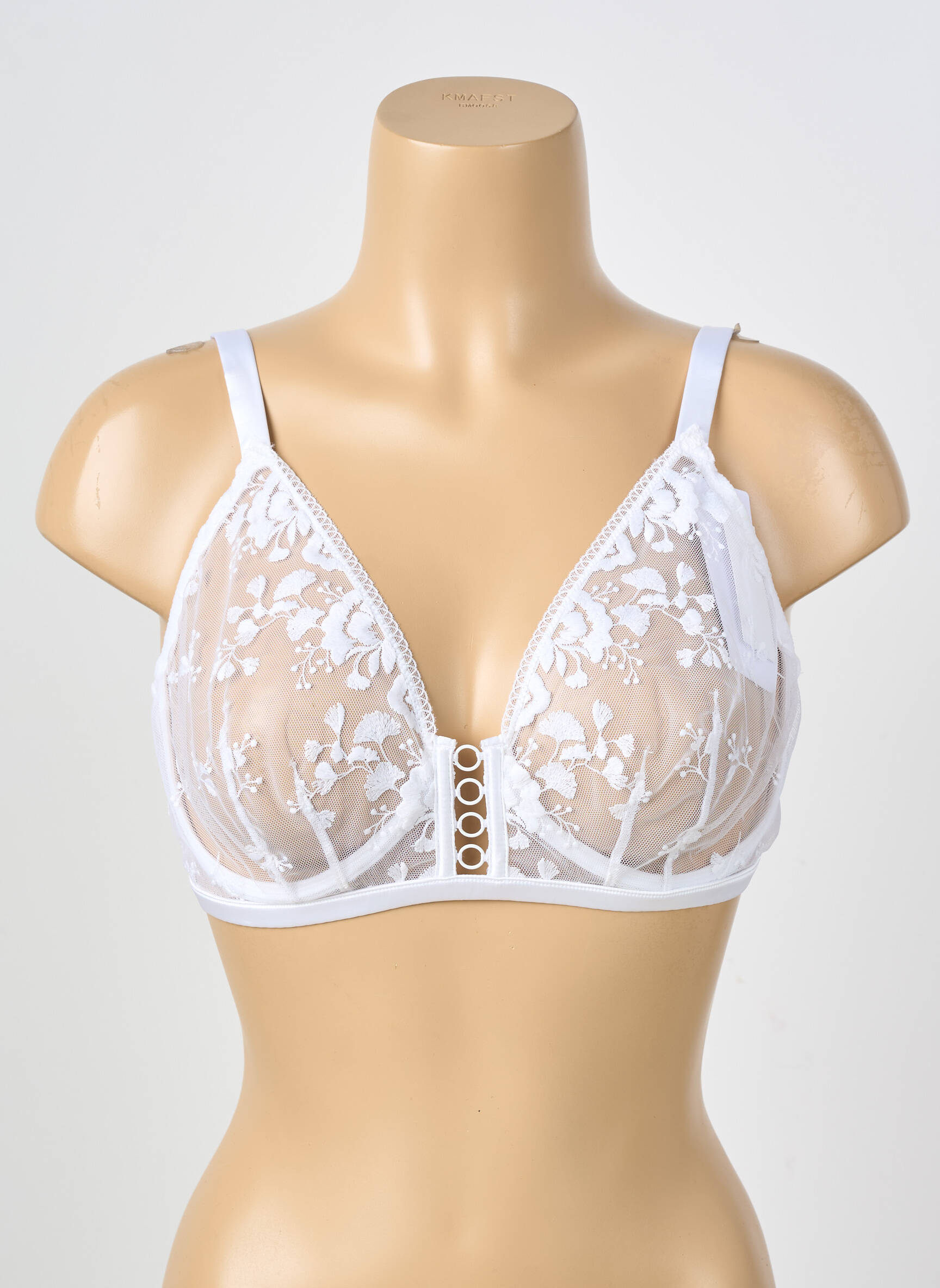 Sutien broderie sutien cupe întregi cu decolteu înalt alb SIMONE PERELE femeie