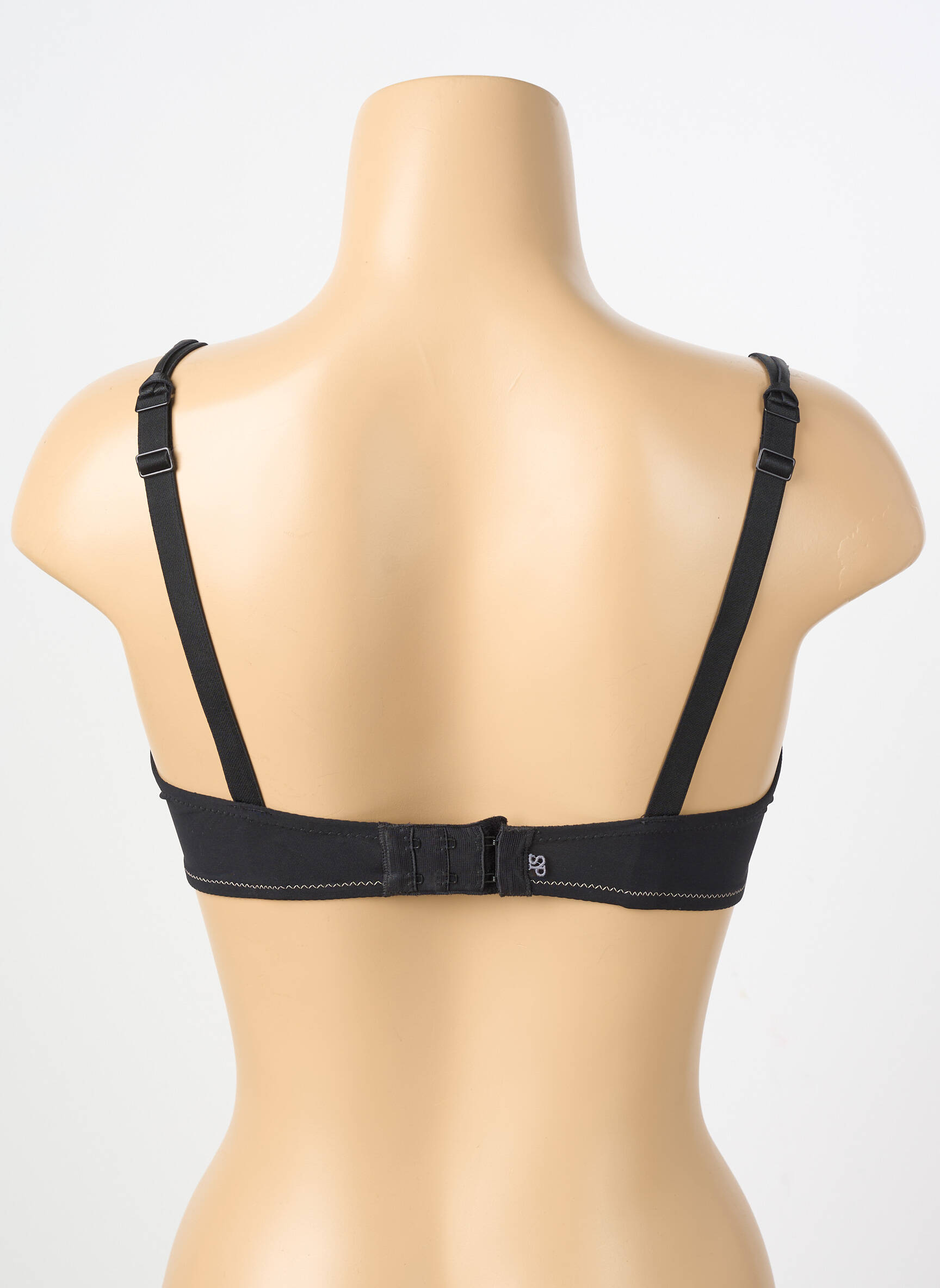 Sutien efect material satinat sutien balconet cu decolteu înalt negru SIMONE PERELE femeie