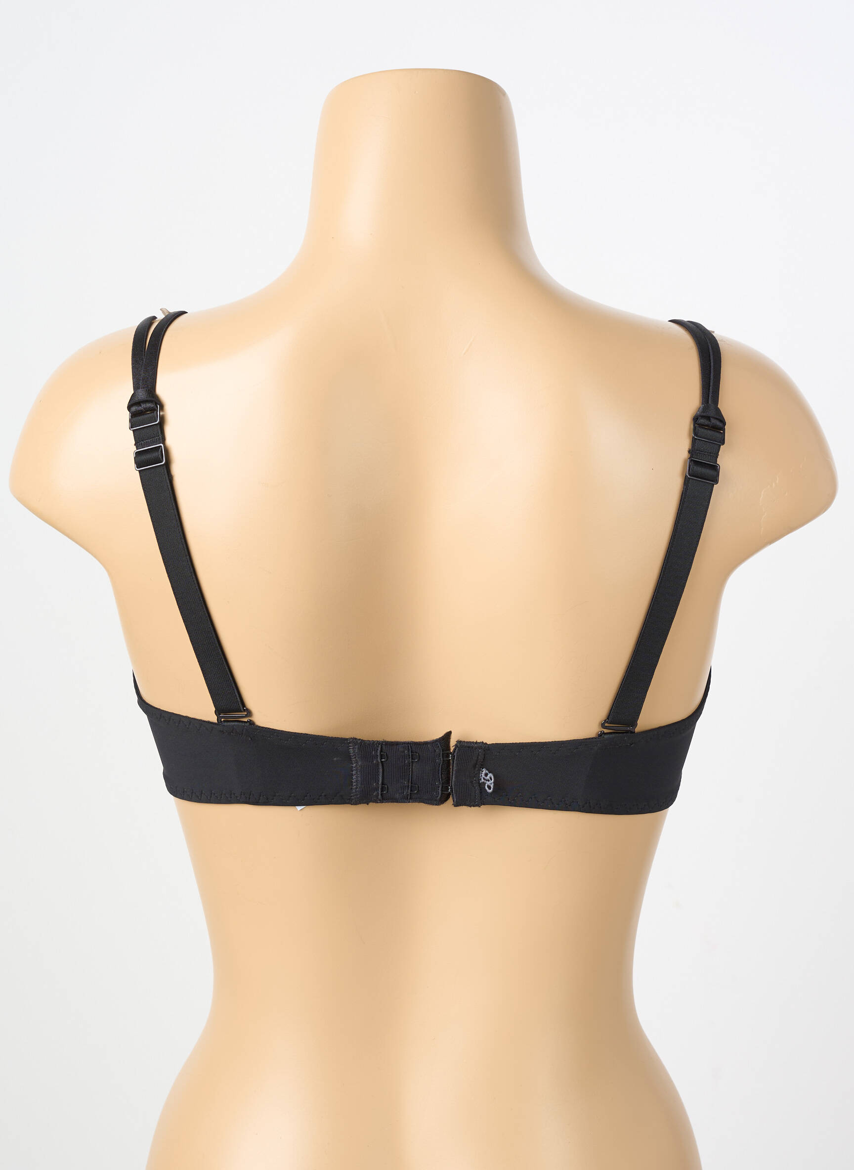 Sutien efect material satinat sutien balconet cu decolteu înalt negru SIMONE PERELE femeie