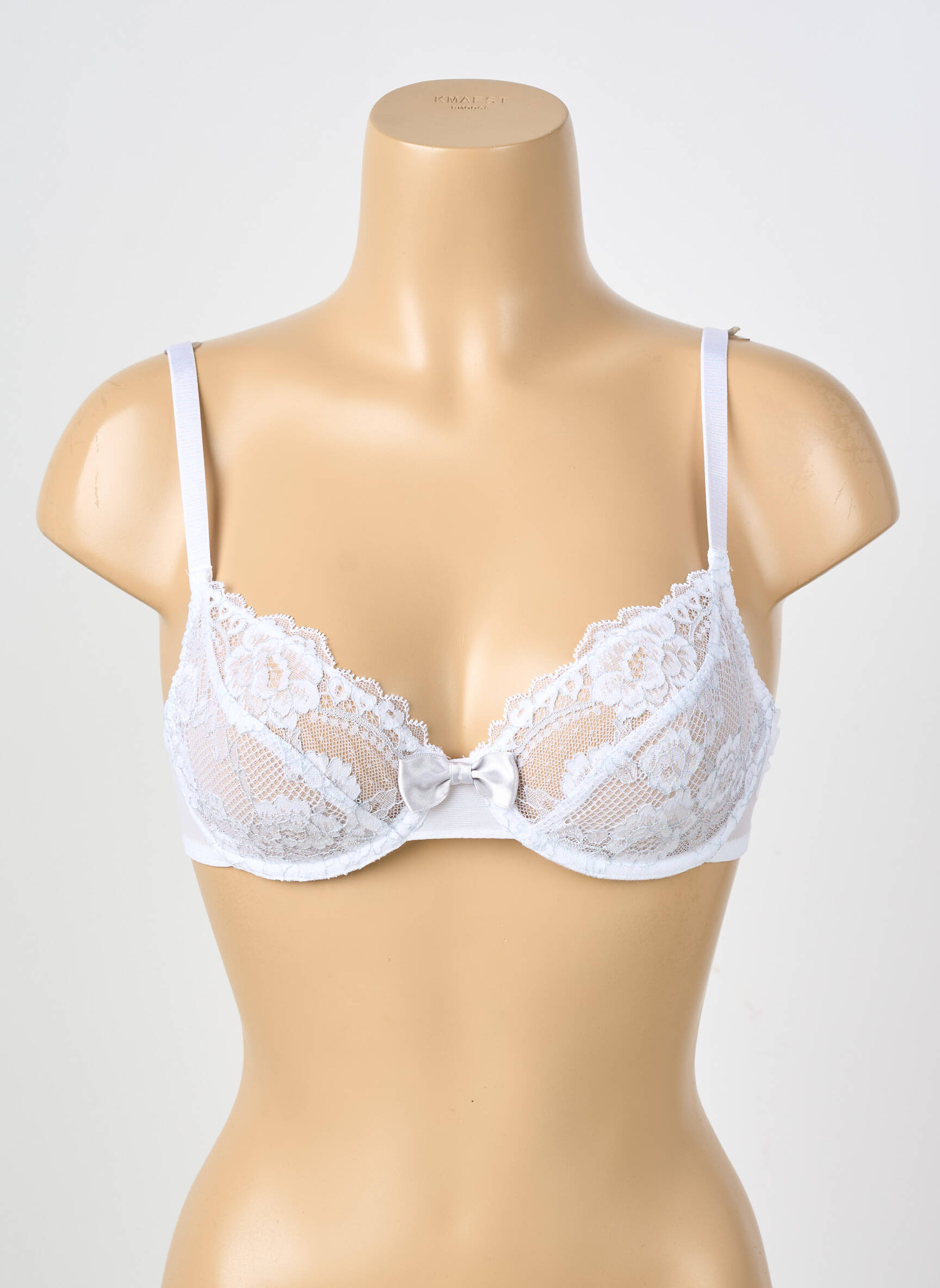 Sutien bretea multi poziție sutien cupe întregi cu decolteu înalt alb PASSIONATA femeie
