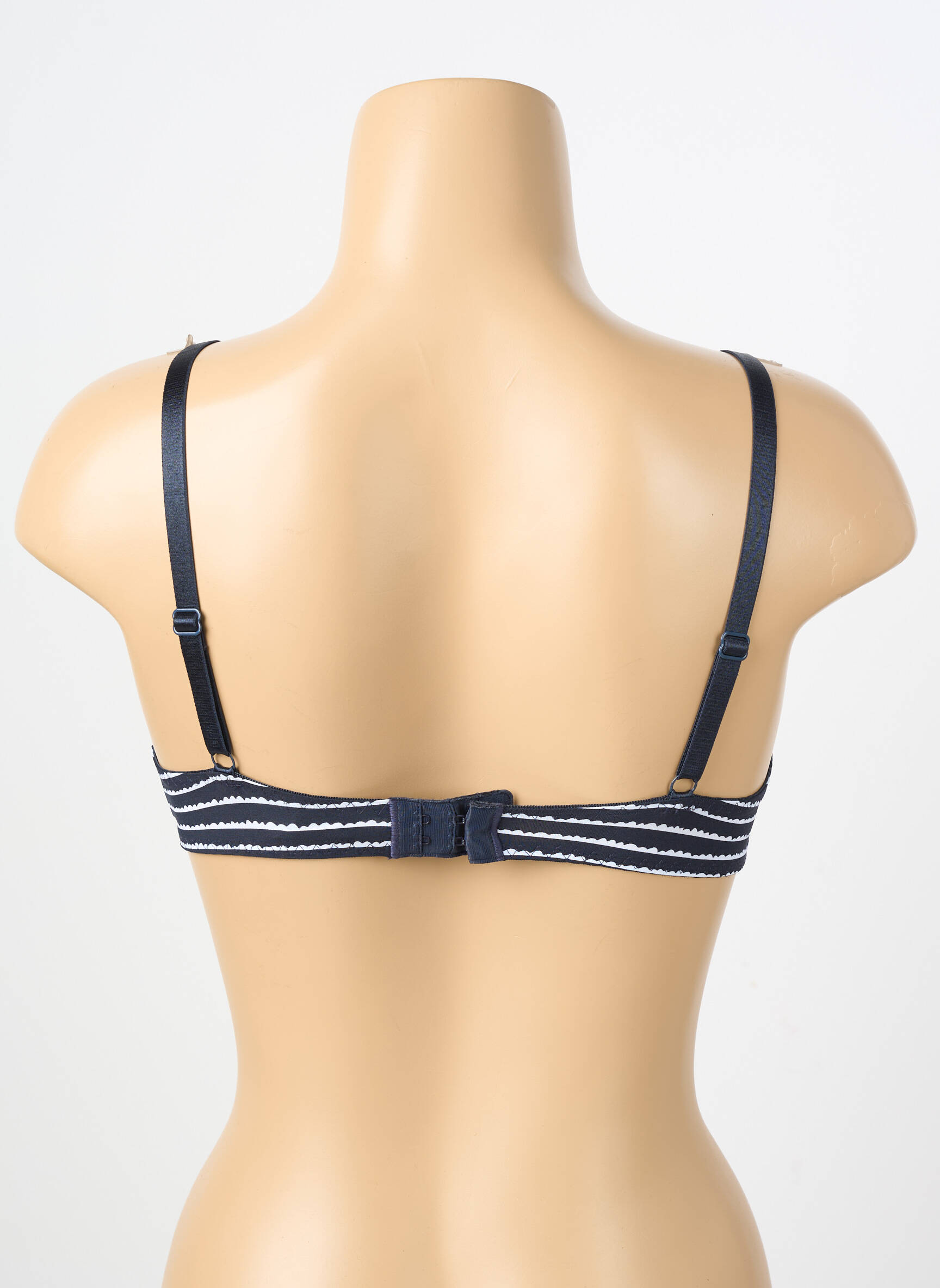 Sutien efect material satinat sutien cupe întregi cu decolteu înalt albastru PASSIONATA femeie
