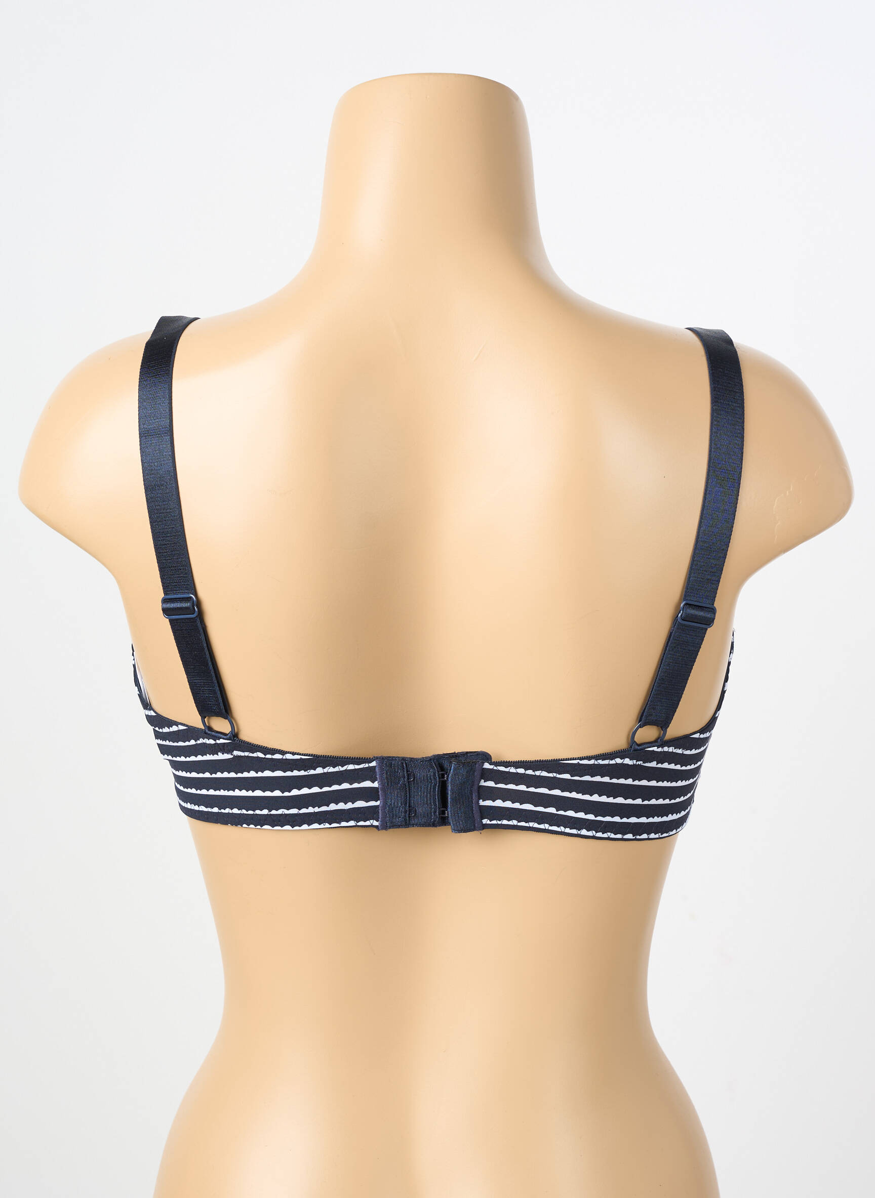 Sutien efect material satinat sutien cupe întregi cu decolteu înalt albastru PASSIONATA femeie