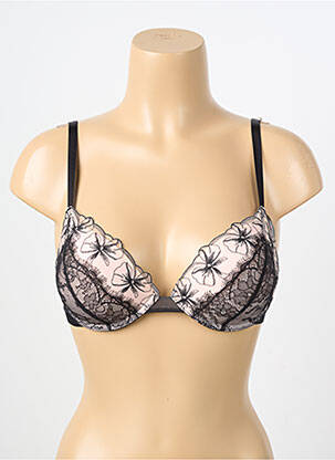Sutien efect material satinat top sutien push-up negru PASSIONATA femeie