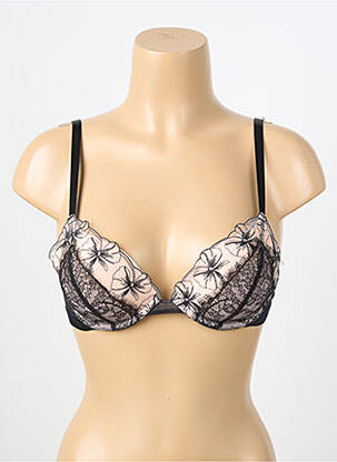 Sutien efect material satinat top sutien push-up negru PASSIONATA femeie