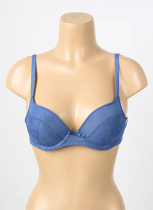 Sutien efect material satinat top sutien push-up albastru PASSIONATA femeie
