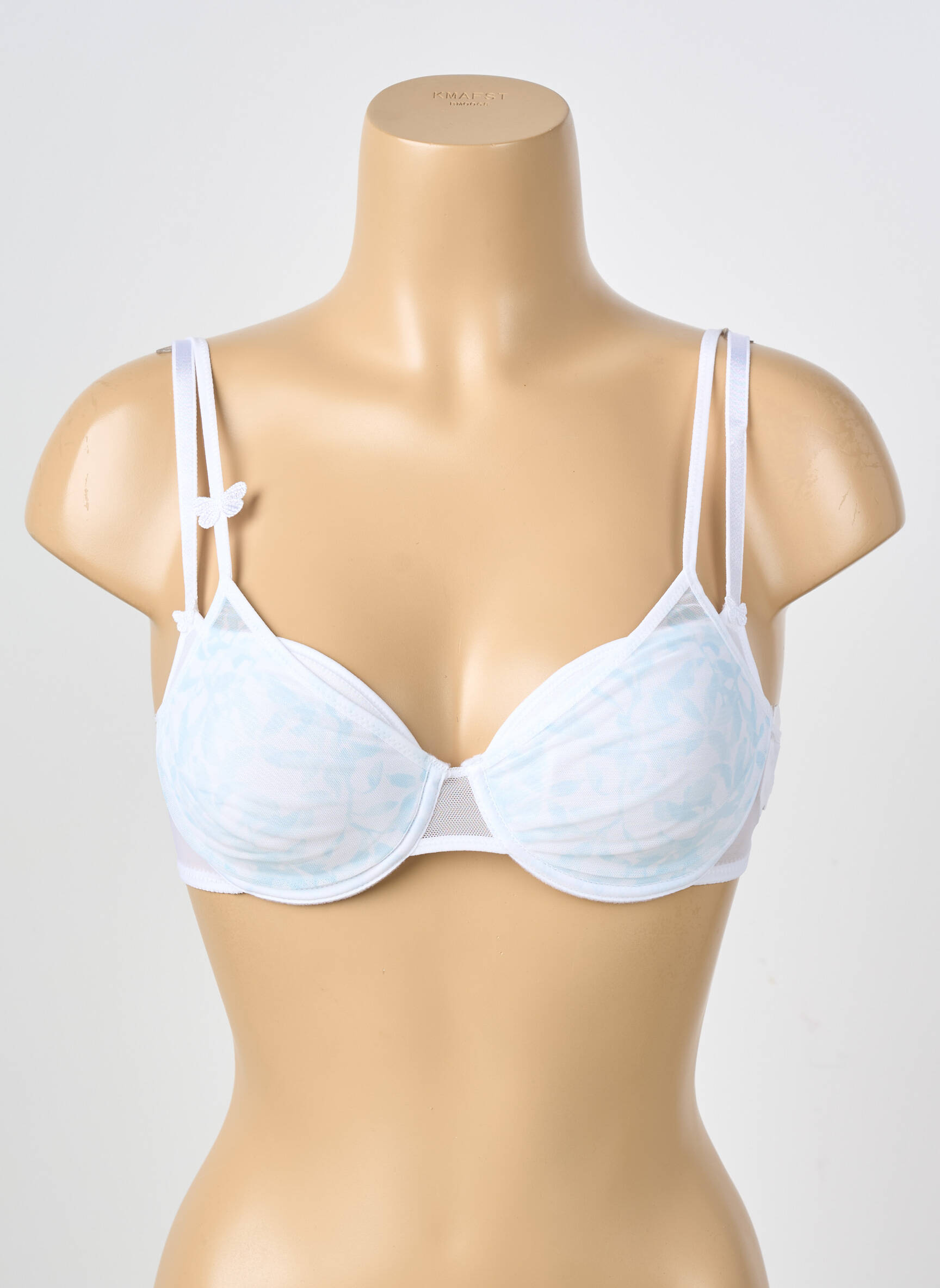 Sutien efect material satinat top sutien modelat alb PASSIONATA femeie