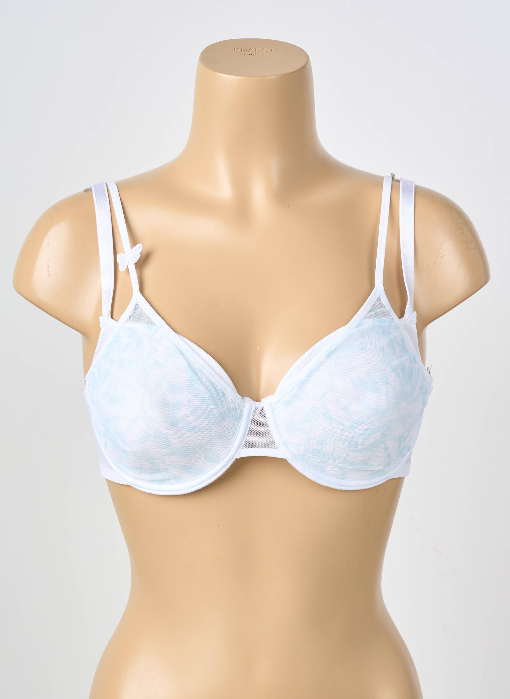 Sutien efect material satinat top sutien modelat alb PASSIONATA femeie