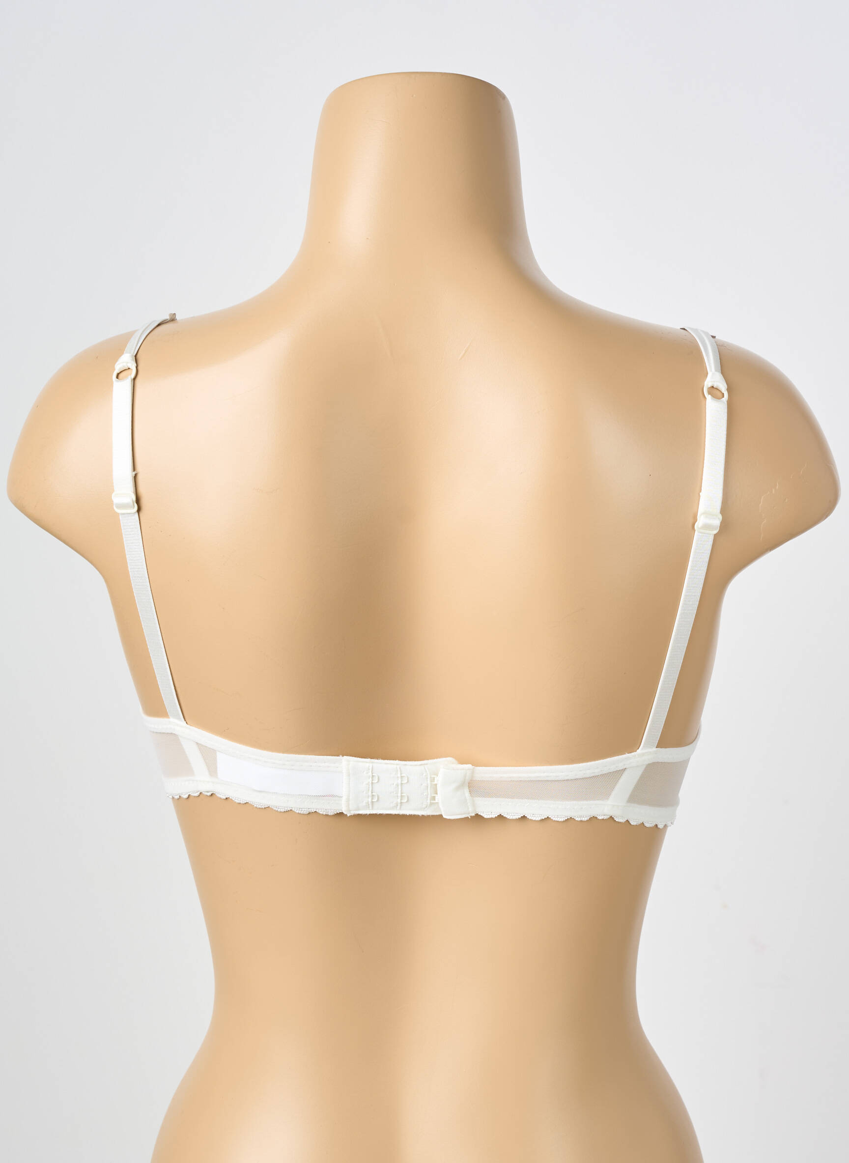 Sutien efect material satinat top sutien push-up alb PASSIONATA femeie