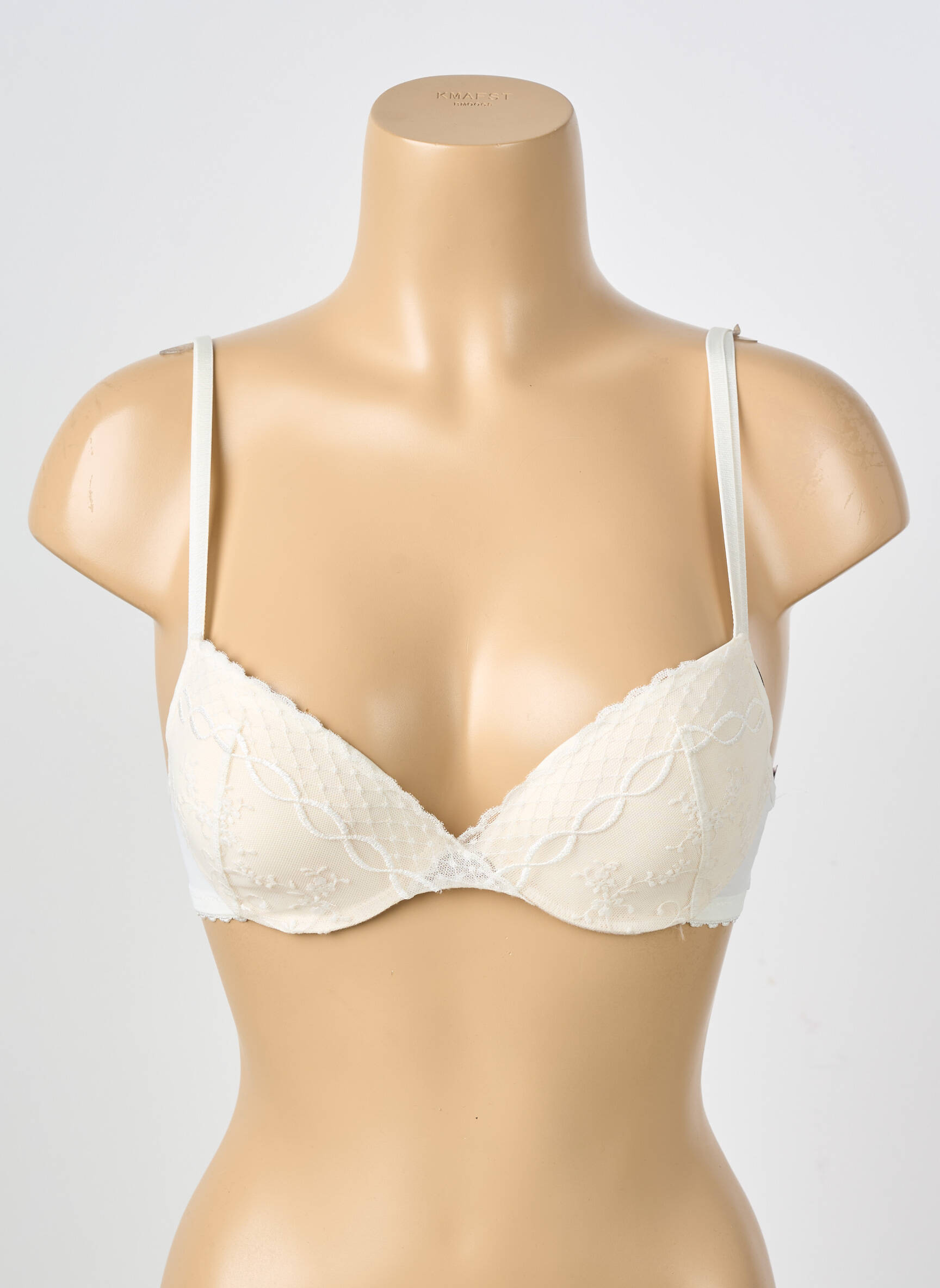 Sutien efect material satinat top sutien push-up alb PASSIONATA femeie