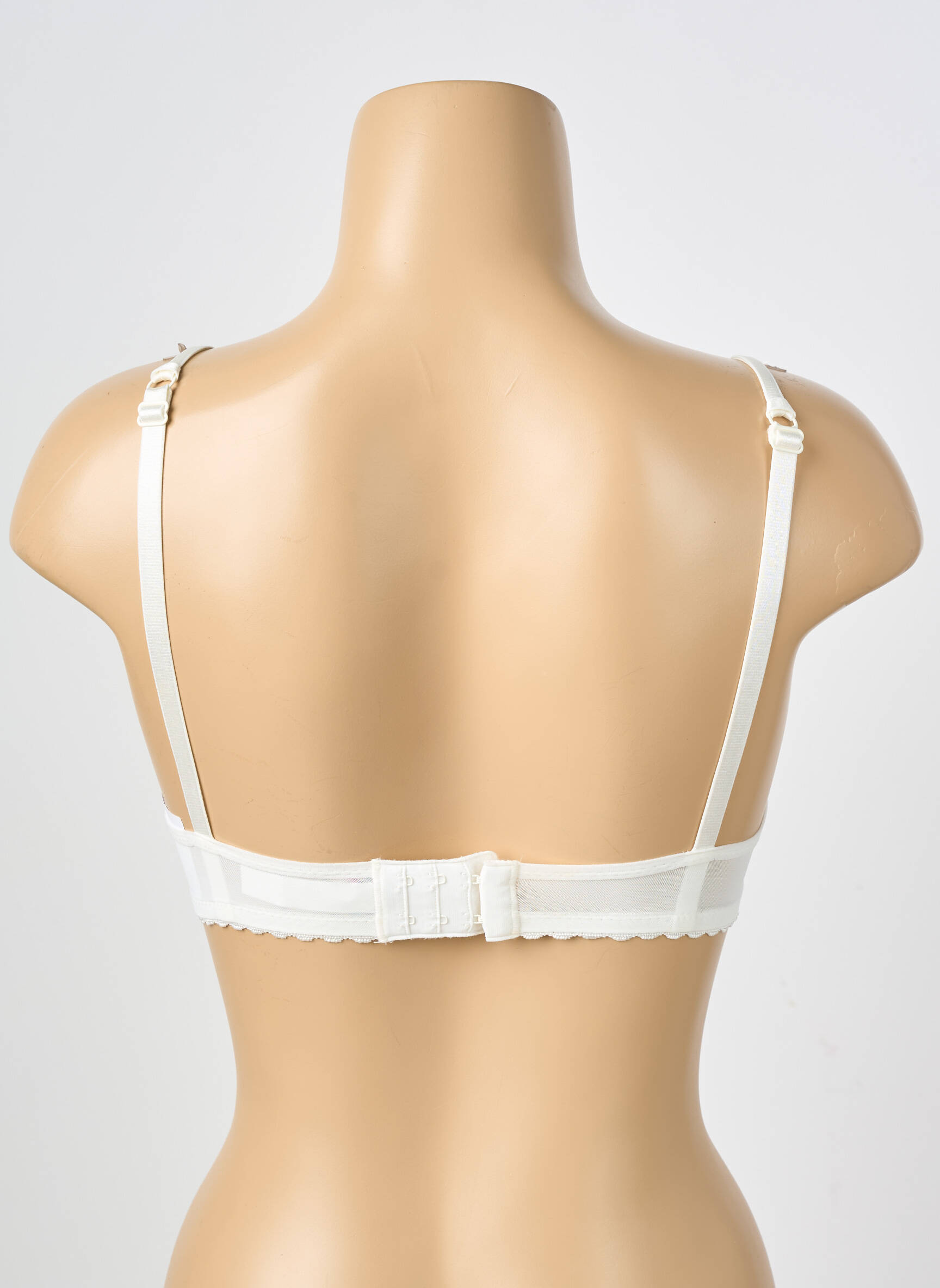 Sutien efect material satinat top sutien push-up alb PASSIONATA femeie