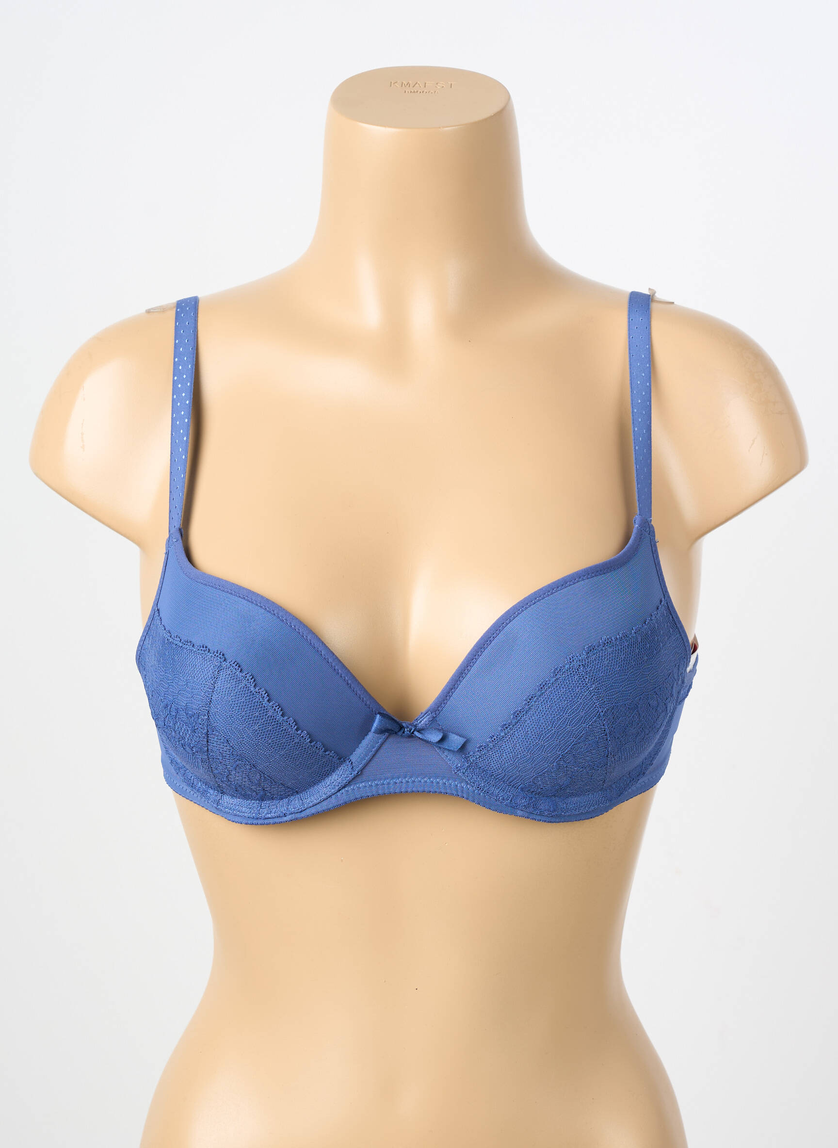Sutien efect material satinat top sutien push-up albastru PASSIONATA femeie