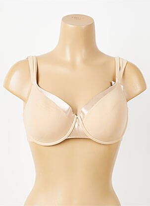 Sutien efect material satinat top sutien modelat culoare piersică IMPLICITE femeie