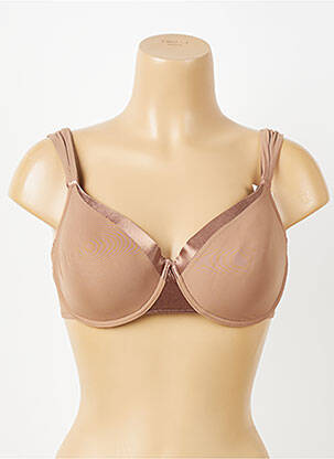 Sutien efect material satinat top sutien modelat maro IMPLICITE femeie