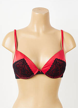 Sutien efect material satinat top sutien push-up negru PASSIONATA femeie