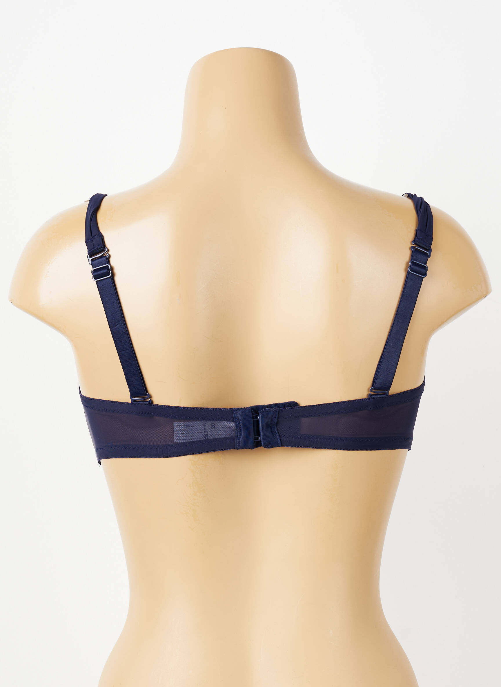 Sutien efect material satinat sutien balconet cu decolteu înalt albastru SIMONE PERELE femeie