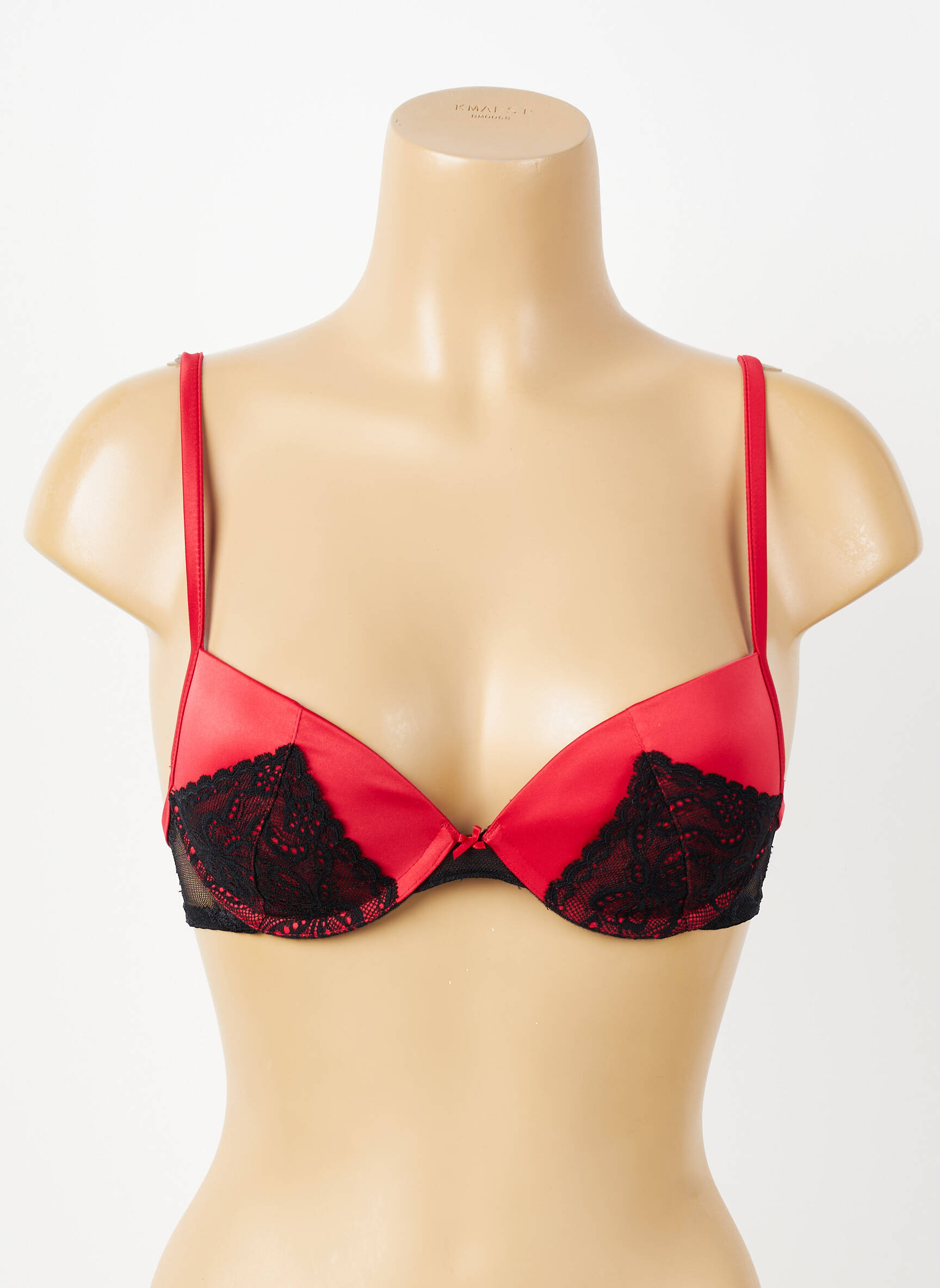 Sutien efect material satinat top sutien push-up negru PASSIONATA femeie