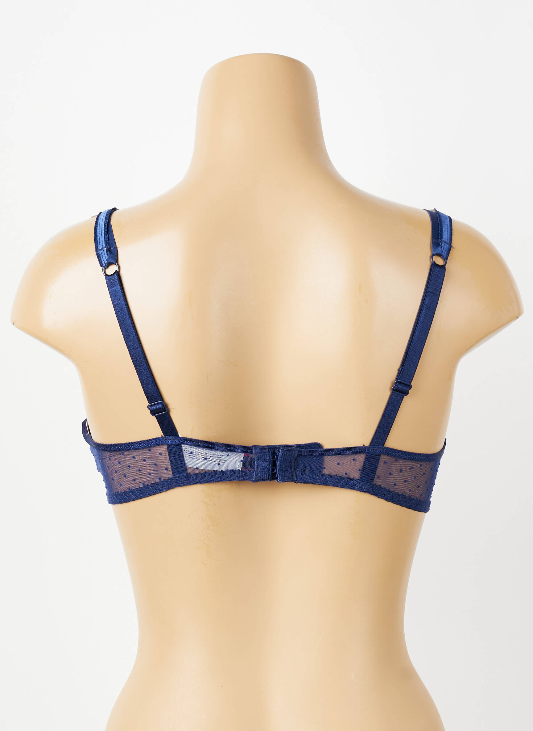 Sutien efect material satinat sutien cu susținere înaltă și burete detașabil albastru PASSIONATA femeie