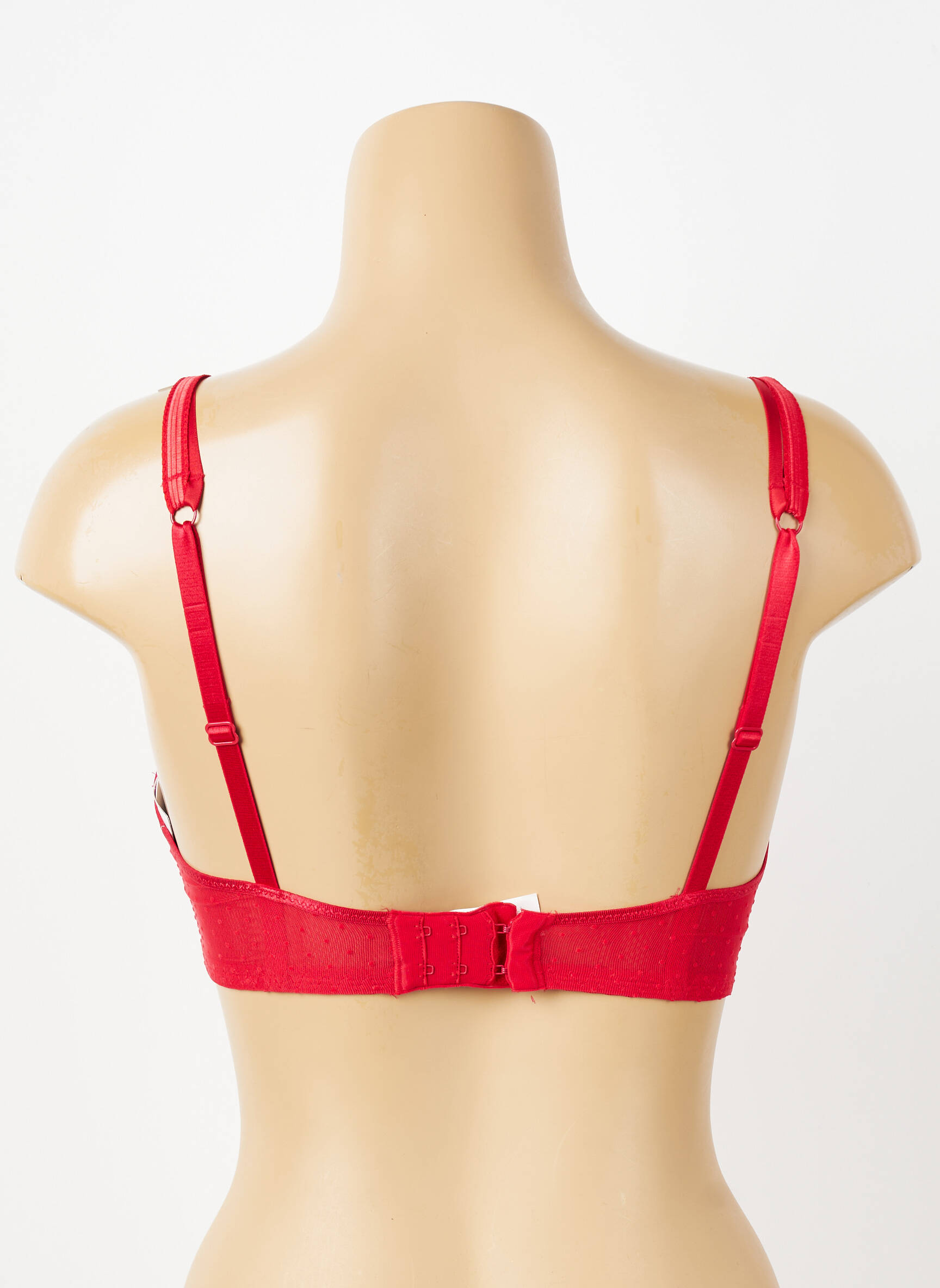 Sutien efect material satinat sutien cu susținere înaltă și burete detașabil roșu PASSIONATA femeie