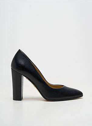 Pantofi cu toc material neted toc de 7 la 9 cm negru REBECCA BALDUCCI femeie