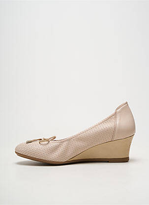Pantofi cu toc material neted toc de 4 la 6 cm bej SABRINAS femeie