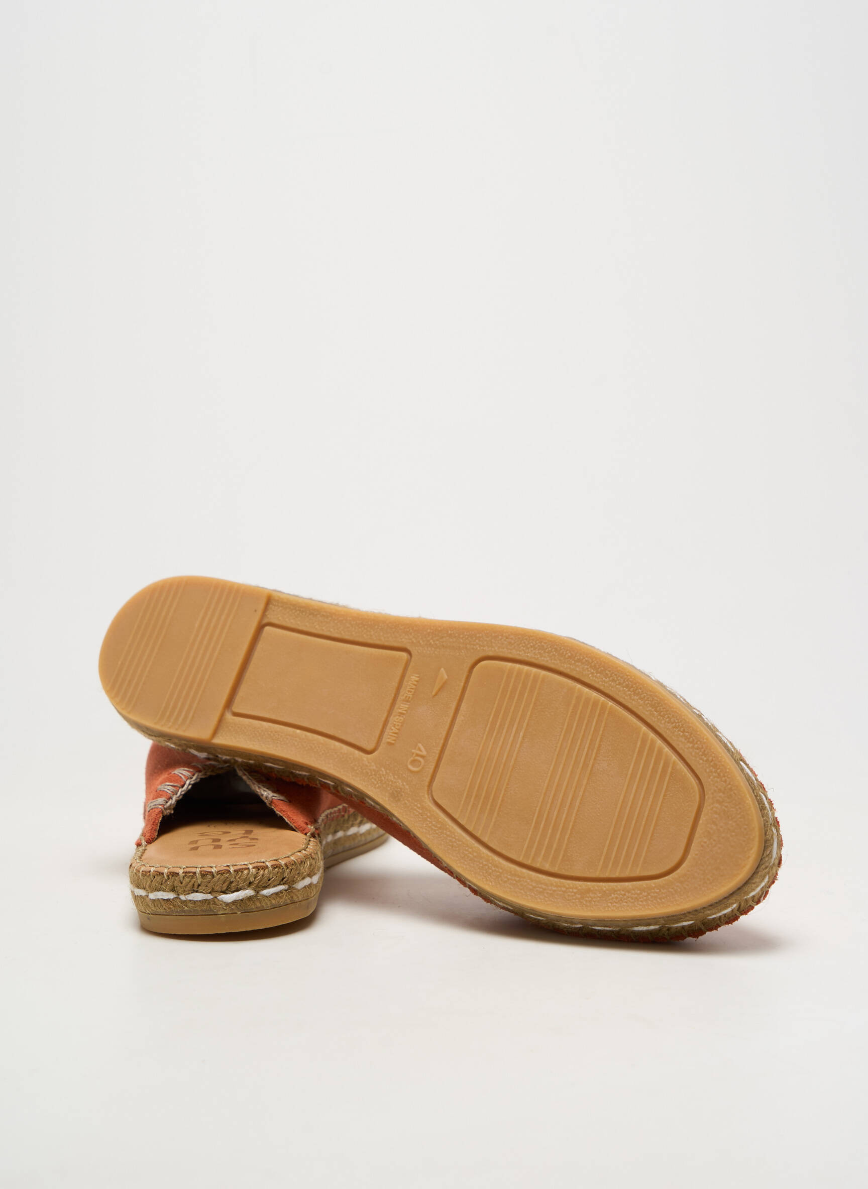 Espadrile vârf rotund toc plat până la 3 cm portocalie SUYUTE femeie