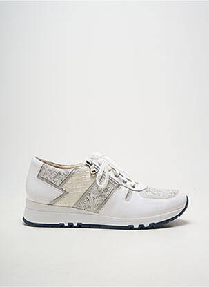 Adidași material neted toc de 4 la 6 cm alb OTTILIA femeie