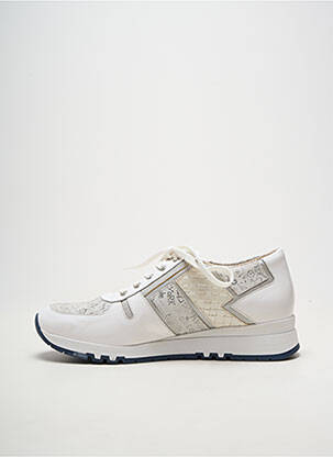 Adidași material neted toc de 4 la 6 cm alb OTTILIA femeie