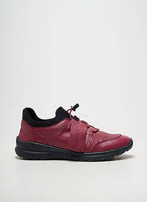Adidași material neted toc plat până la 3 cm roșu FLEXINOS femeie