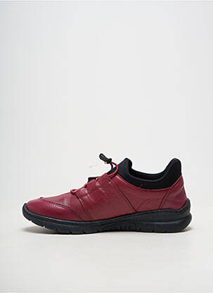 Adidași material neted toc plat până la 3 cm roșu FLEXINOS femeie