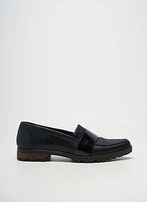 Mocasini material neted toc plat până la 3 cm negru AXELL femeie