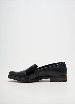Mocasini material neted toc plat până la 3 cm negru AXELL femeie