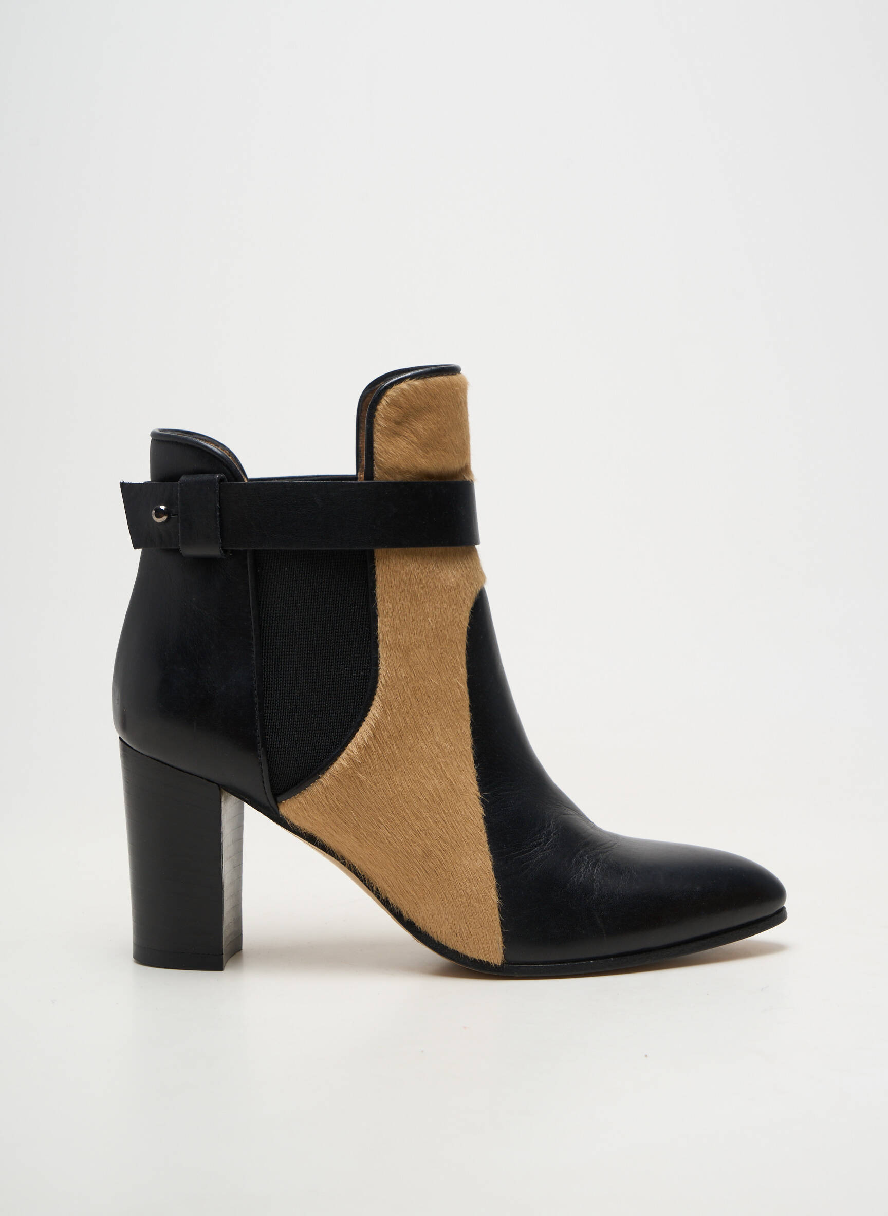 Botine/ghete material neted toc de 7 la 9 cm negru REBECCA BALDUCCI femeie